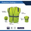 Ge Green Safety Vest W/Reflective Tape -2 POCKET M GV076GM